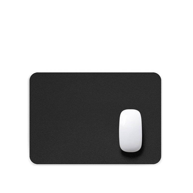 Solid PU Leather Mouse Mat Anti slip Waterproof Mouse Pad