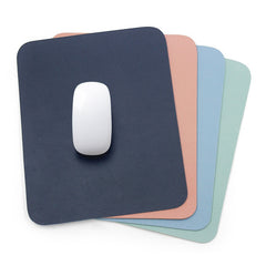 Solid PU Leather Mouse Mat Anti slip Waterproof Mouse Pad