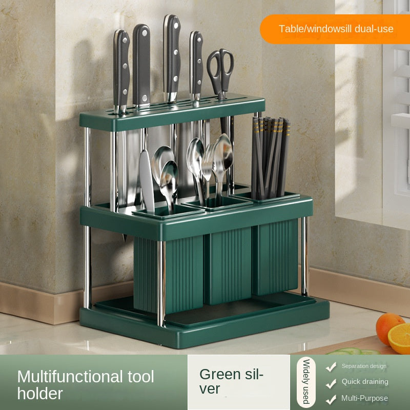 Kitchen Countertop Chopsticks Cage Storage Rack