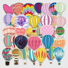 50pcs Hot Air Balloon Series Waterproof Graffiti Stickers for Laptop Helmet Mug