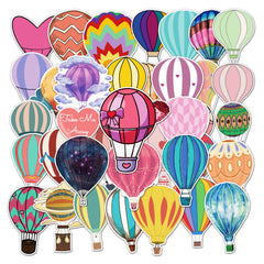 50pcs Hot Air Balloon Series Waterproof Graffiti Stickers for Laptop Helmet Mug