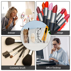 Acrylic Pencil Makeup Brush Holder 4 Compartments Storage