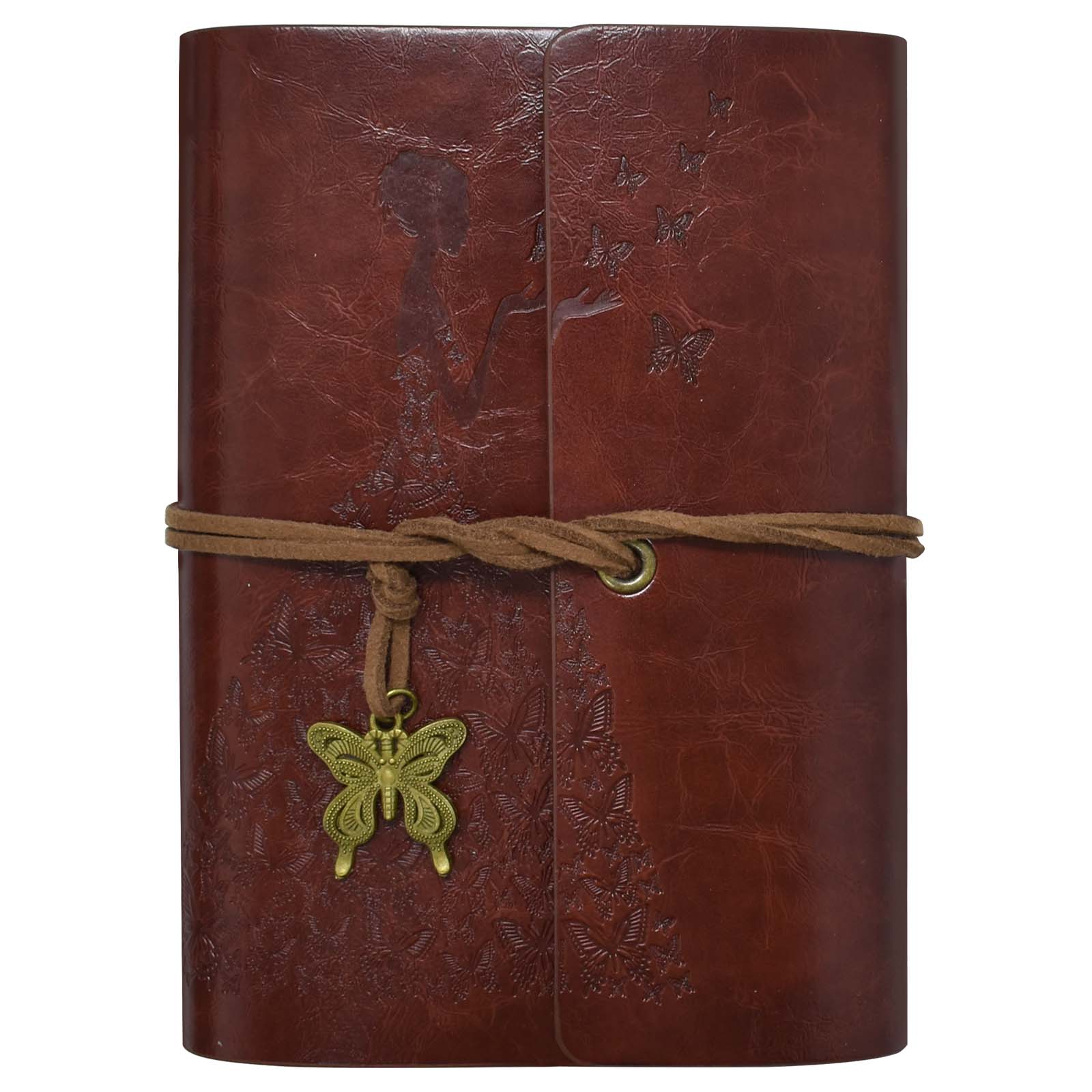 Vintage Travel Notebook A6 PU Leather Diary Blank Page Notebook