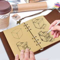Vintage Travel Notebook A6 PU Leather Diary Blank Page Notebook