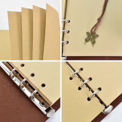 Vintage Travel Notebook A6 PU Leather Diary Blank Page Notebook