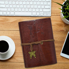 Vintage Travel Notebook A6 PU Leather Diary Blank Page Notebook