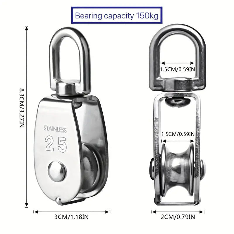 Stainless Steel Pulley 35-250Kg Load Capacity