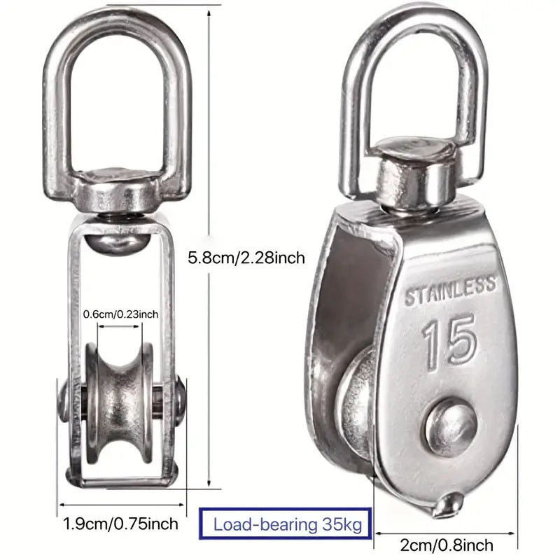 Stainless Steel Pulley 35-250Kg Load Capacity