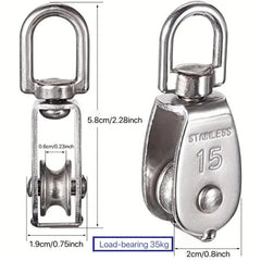 Stainless Steel Pulley 35-250Kg Load Capacity