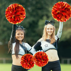 2pcs Metallic Cheerleading Pom Poms - Cheer Accessories For Games