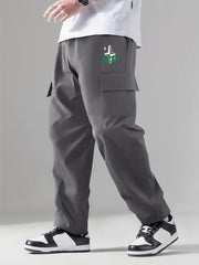 Cargo Pants Men's Flap Pocket Trousers Loose Casual Outdoor Work Streetwear