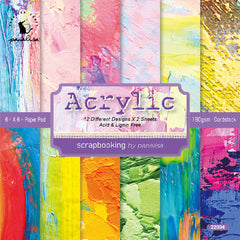 24pcs Scrapbook Paper Journal Material Pigment Background Single Sided Paper
