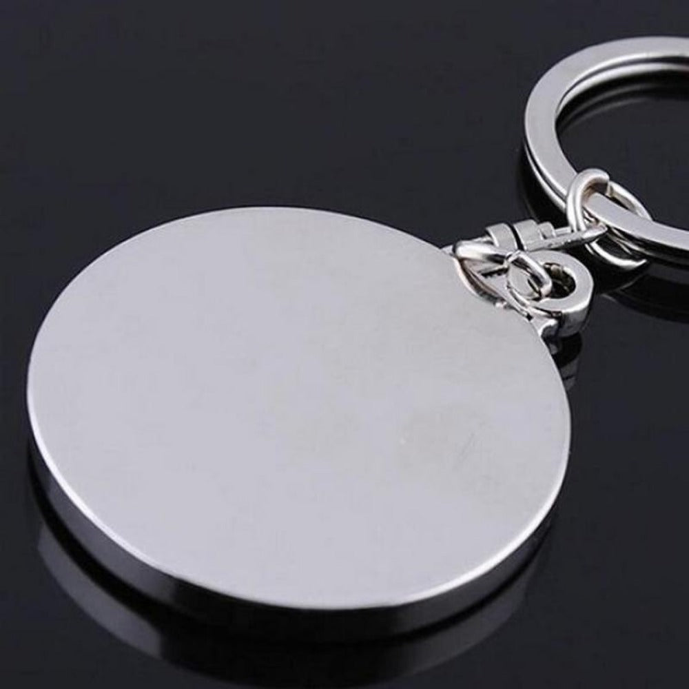 Rotating 50-Year Perpetual Calendar Keyring Compass