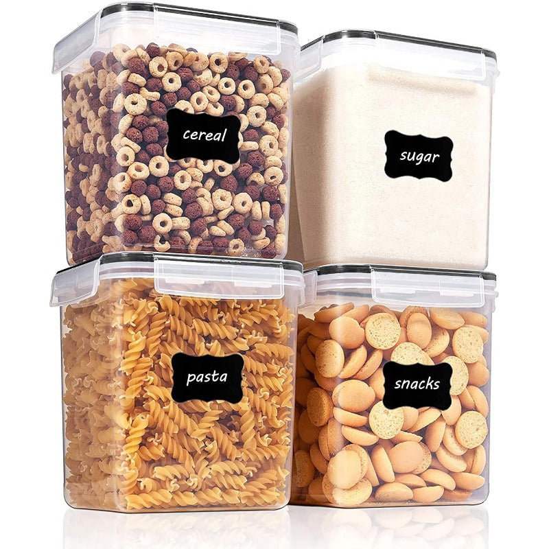 2 Large Capacity Food Storage Containers 5 2L 176oz Plastic Airtight