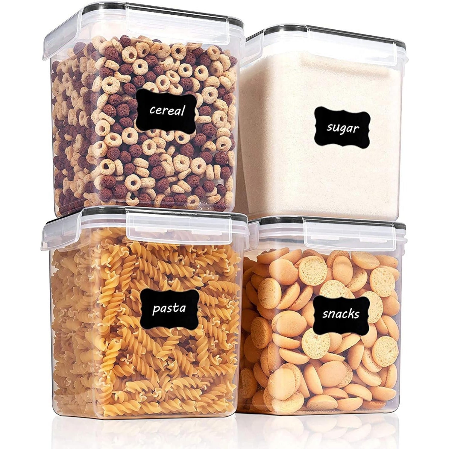 2 Large Capacity Food Storage Containers 5 2L 176oz Plastic Airtight