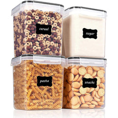 2 Large Capacity Food Storage Containers 5 2L 176oz Plastic Airtight