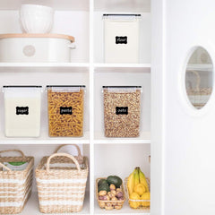 2 Large Capacity Food Storage Containers 5 2L 176oz Plastic Airtight