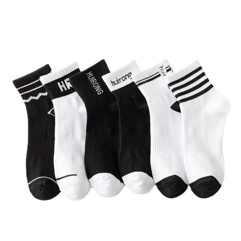 3 Pairs Men's Basketball Socks for Autumn and Winter