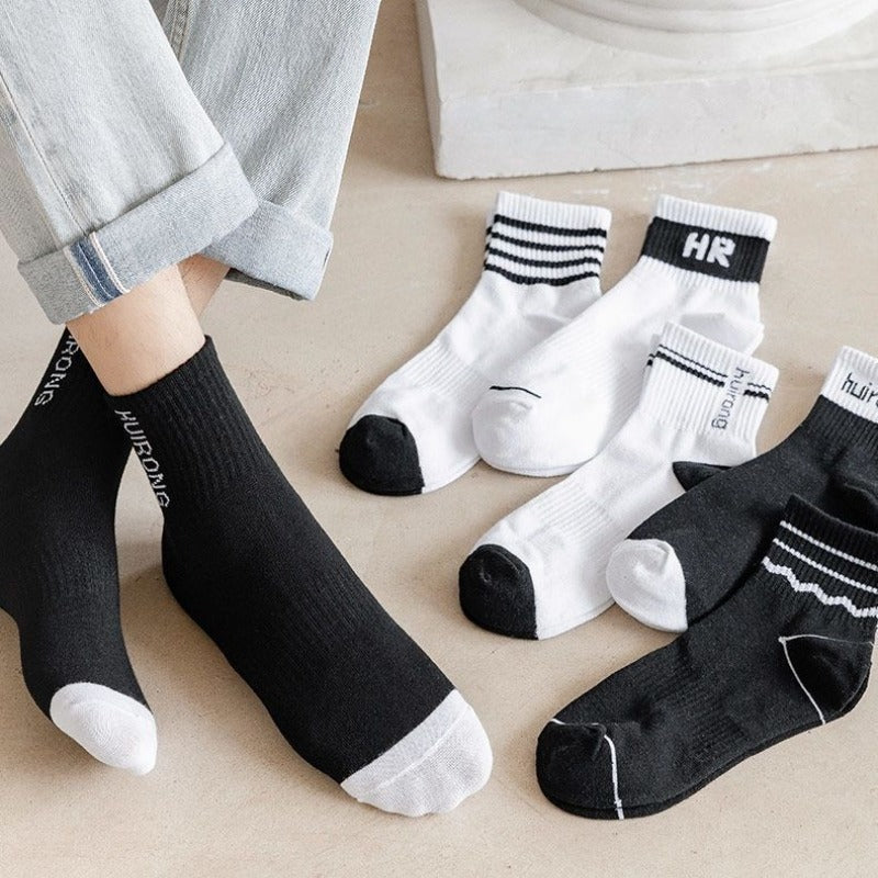 3 Pairs Men's Basketball Socks for Autumn and Winter