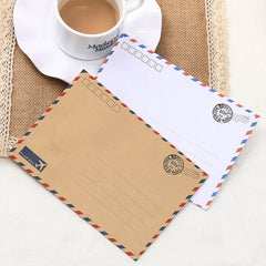 8pcs Retro Brown Envelopes Classic Style Pack
