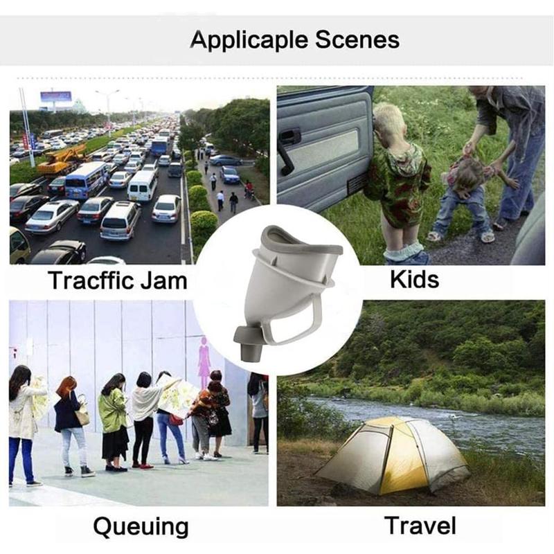 Portable Adult Urinal Unisex Potty Pee Funnel for Outdoor Travel