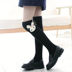 Girls Cartoon Rabbit Socks Thin Calf Socks For Summer