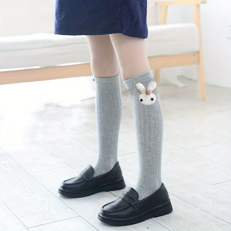 Girls Cartoon Rabbit Socks Thin Calf Socks For Summer