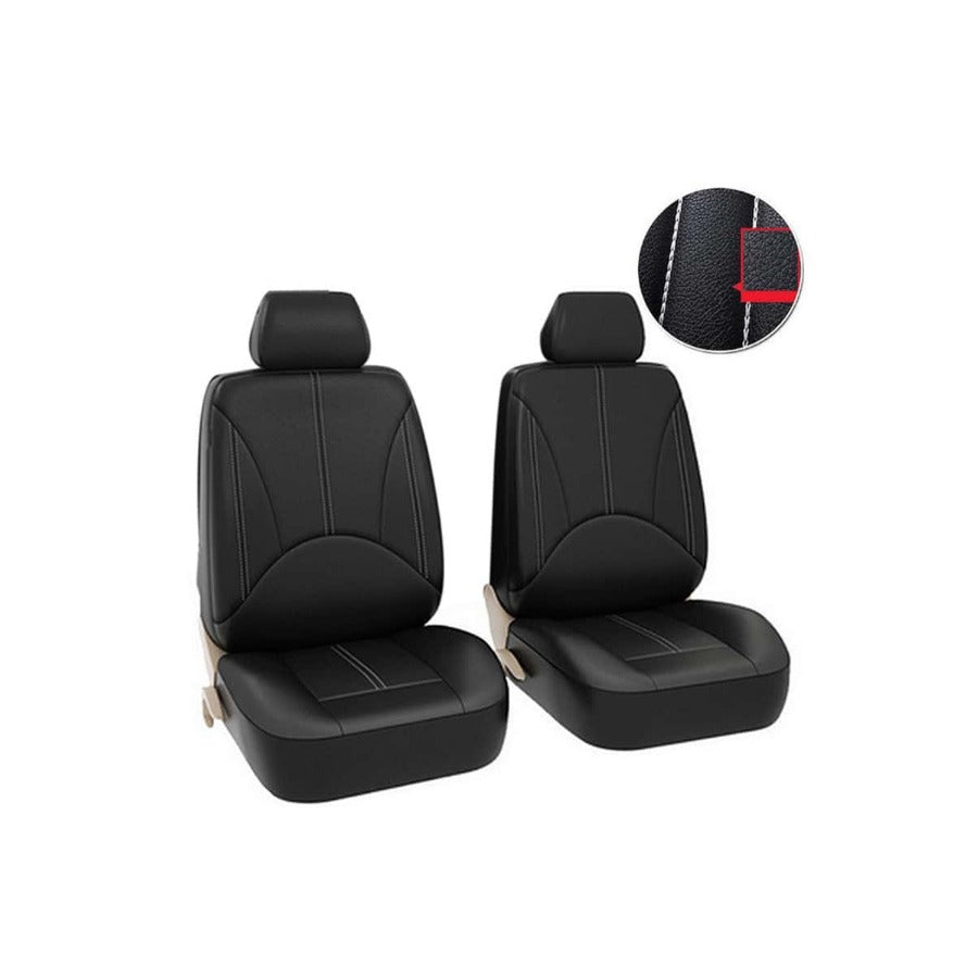 Perforated PU Leather Car Seat Cover Set - 4pcs