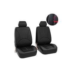 Perforated PU Leather Car Seat Cover Set - 4pcs