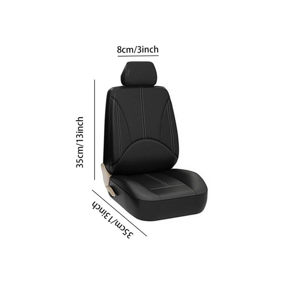 Perforated PU Leather Car Seat Cover Set - 4pcs