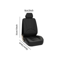 Perforated PU Leather Car Seat Cover Set - 4pcs