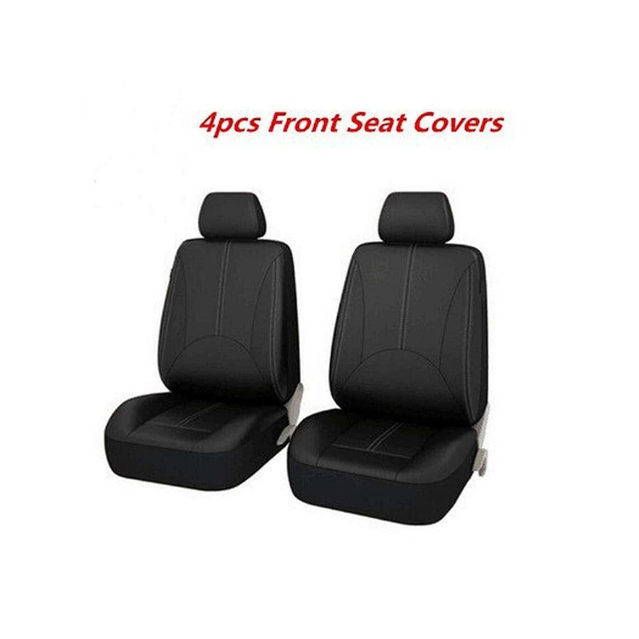 Perforated PU Leather Car Seat Cover Set - 4pcs