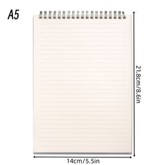 Spiral Hardcover Notebook, PP Cover, Thickened, Horizontal Coil, Water Resistant