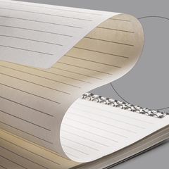 Spiral Hardcover Notebook, PP Cover, Thickened, Horizontal Coil, Water Resistant