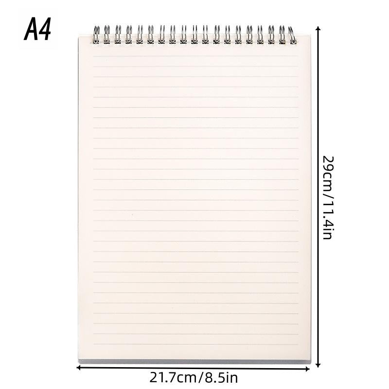 Spiral Hardcover Notebook, PP Cover, Thickened, Horizontal Coil, Water Resistant
