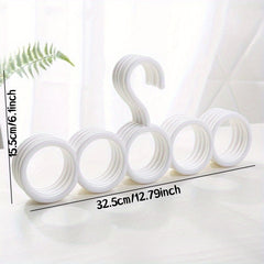 Plastic Scarf Rack Hanger 5 Holes Space Saving Organizer