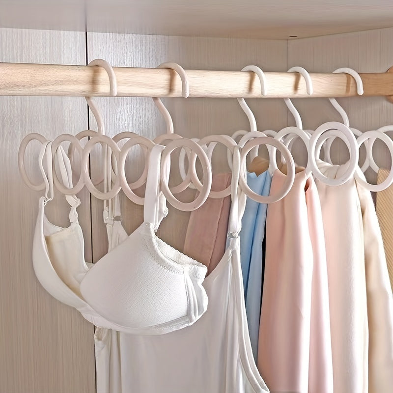 Plastic Scarf Rack Hanger 5 Holes Space Saving Organizer