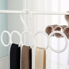 Plastic Scarf Rack Hanger 5 Holes Space Saving Organizer