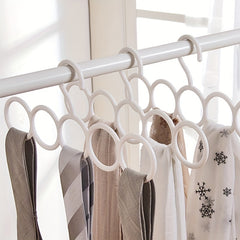Plastic Scarf Rack Hanger 5 Holes Space Saving Organizer
