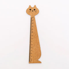 Cartoon Cat Wood Ruler 5 9in Student Tools Drawing Ruler
