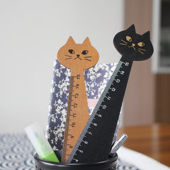 Cartoon Cat Wood Ruler 5 9in Student Tools Drawing Ruler
