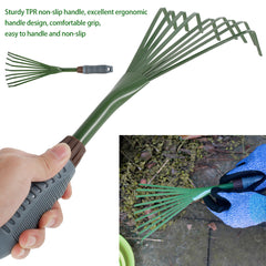 9 Teeth Garden Rake 39 37 cm Grass Rake Lightweight Comfort Grip Gardening Tools