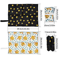 2pcs Foldable Outdoor Seat Cushions Waterproof Thermal Seat Mat