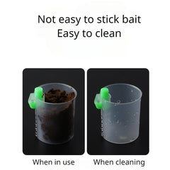 Plastic Bait Cup Fixed Feeder Cup With Clamp Fishing Tackle Accessories