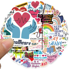 52Pcs Nurse Science Funny Vinyl Stickers Water Bottle Laptop Phone
