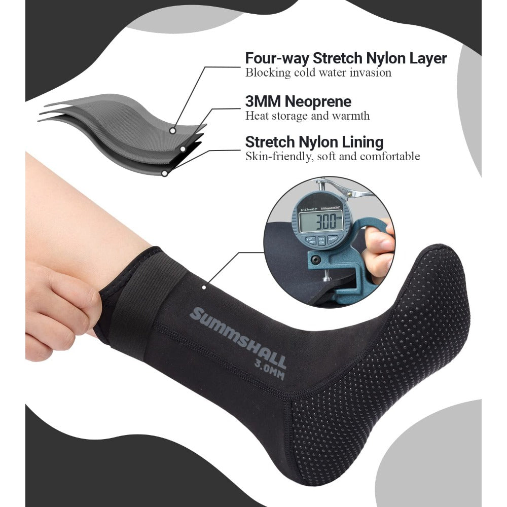 3mm Neoprene Diving Socks Anti-slip Thermal Socks