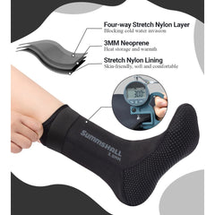 3mm Neoprene Diving Socks Anti-slip Thermal Socks