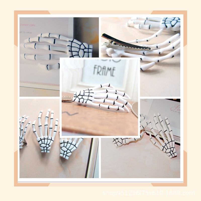 Halloween Ghost Claw Hair Clip Set for Party