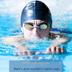 1pc Plus Size Silicone Waterproof Swimming Cap Ear Protection