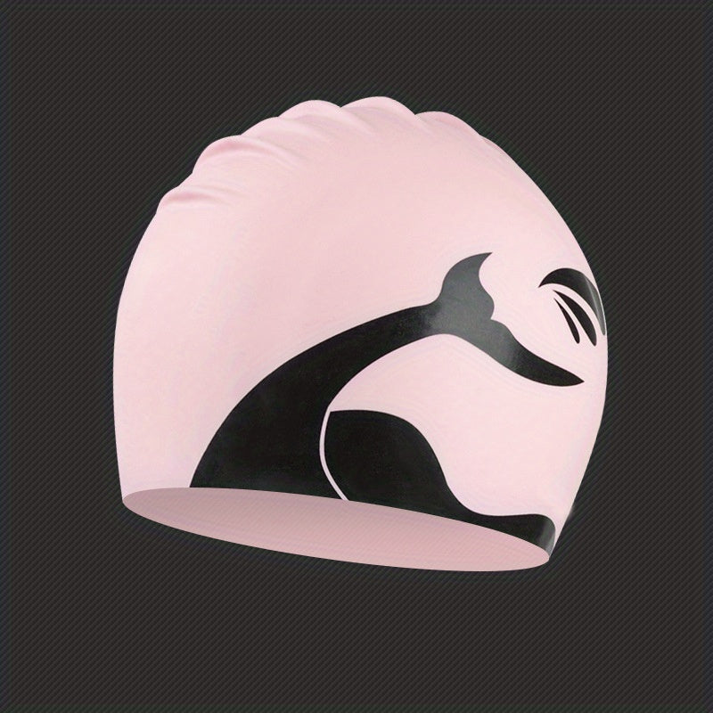 1pc Plus Size Silicone Waterproof Swimming Cap Ear Protection
